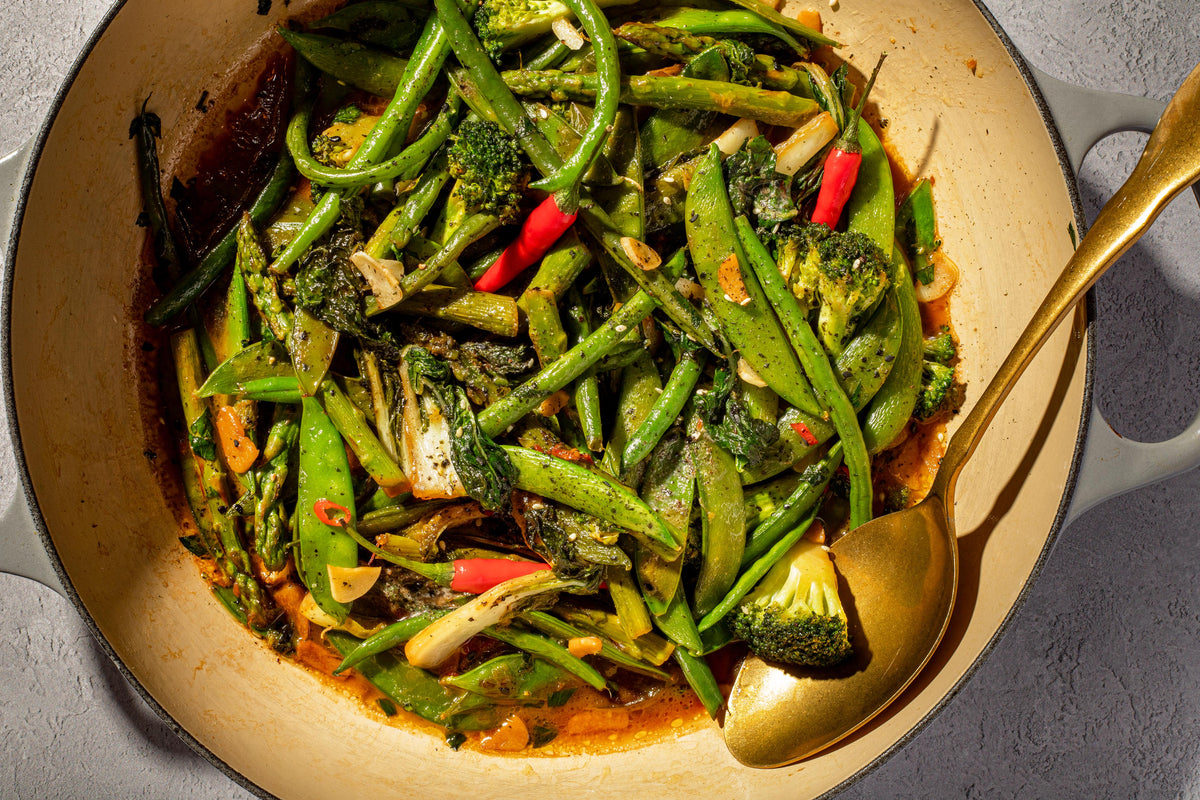 Pepper Garlic Butter Garden Veggies